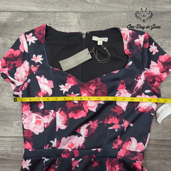 Eva Mendes Cap Sleeve Midi Dress Size 8 - Picture 5 of 7